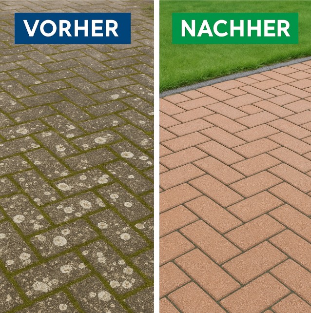 Vorher-Nacher / Steinreinigung